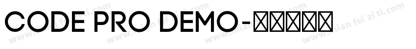 Code Pro Demo字体转换
